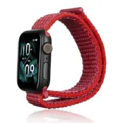Beline Apple Watch (38/40/41mm) Armband Nylon - Röd