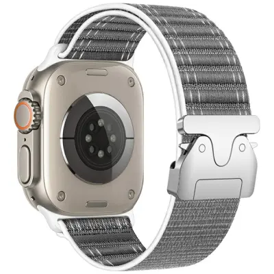 Beline Apple Watch 42/44/45/49mm Armband Nylon - Oliv