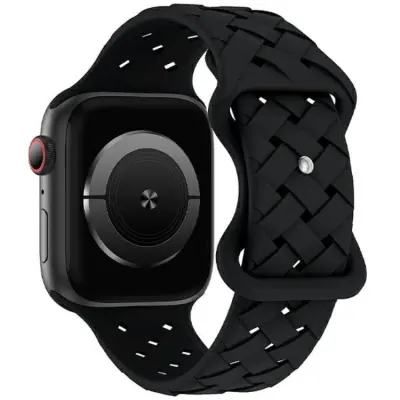 Beline Apple Watch (42/44/45/49mm) Armband Silikon Woven - Svart