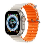 Devia Sport6 Silicone Two-tone Watch Band (Apple Watch 49/46/45/44/42mm) - Grå/Orange