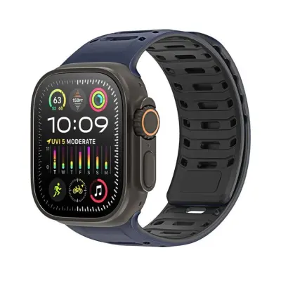 Dux Ducis Apple Watch 44/45/46/49mm Armband CS Silikon - Blå