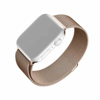 Fixed Apple Watch 6/7/8 (38/40/41mm) Armband Mesh - Roséguld