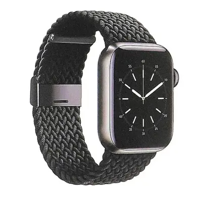 GEAR Apple Watch 4/5/6/7/8/SE (42/44/45mm) Flätat Armband - Svart