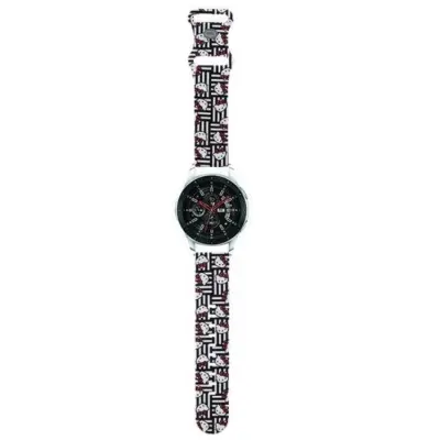 Hello Kitty Galaxy Watch (20mm) Armband Heads&Stripes - Svart
