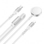 Hoco 2-in-1 Trådlös laddare Apple Watch - Vit