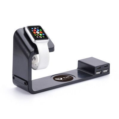 Itian A12 Multifunktionellt laddningssation med Qi - Svart