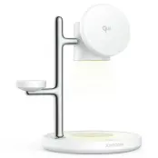JOYROOM Qi2 Magnetisk Trådlös Laddare iPhone, Apple Watch, Airpods - Vit