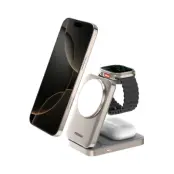 MOMAX Q. Fällbar Magnetisk 3-i-1 Trådlös Laddare för iPhone/Apple Watch/Airpods