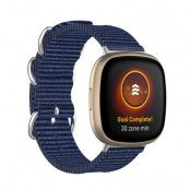 Natoarmband Fitbit Versa 3/Sense marinblå