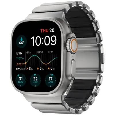 Nomad Stratos Band (Apple Watch 49/46/45/44/42mm) - Svart/Blå