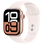 (NY) Apple Watch Series 10 42mm (GPS) Guld (Sport Band M/L) (RoseGuld) (RoseGuld)