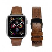 Qialino Watchband Äkta Läder till Apple Watch 4 40mm / Watch 3 38mm - Coffee