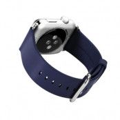 Rock Watchband i äkta läder till Apple Watch 38mm - MörkBlå