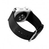 Rock Watchband i äkta läder till Apple Watch 38mm - Svart
