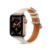 Slim Läderarmband Apple Watch 38/40 mm vit