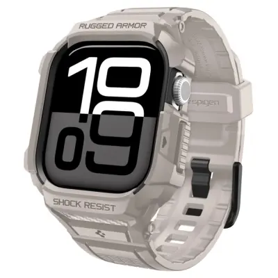 Spigen Apple Watch 10/11 (46mm) Armband Rugged Armor Pro - Beige
