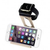 Stativ i aluminium till Apple Watch och iPhone - Guld