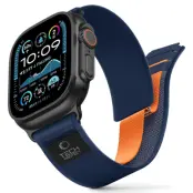 Tech-Protect Apple Watch (44/45/46/49mm) Armband Nylon Elite - Marinblå/Orange