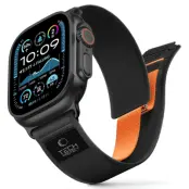 Tech-Protect Apple Watch (44/45/46/49mm) Armband Nylon Elite - Svart/Orange