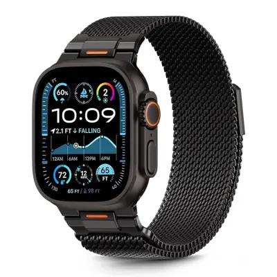Tech-Protect Armband För Apple Watch (42/44/45/49 mm) Milano Vanguard - Svart
