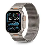 Tech-Protect Armband För Apple Watch (42/44/45/49 mm) Milano Vanguard - Titanium