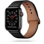 Tech-Protect Leatherfit Apple Watch 1/2/3/4/5/6 (42/44mm) - Svart