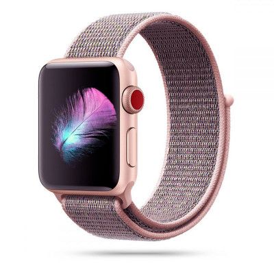 Tech-Protect Nylon Apple Watch 4/5/6/7/8/SE (38/40/41mm) - Pink Sand