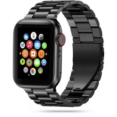 Stainless Apple Watch 7/8/9/10/SE/Ultra 1/2 (44/45/46/49mm) - Svart