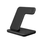 Trådlös 3-i-1 Laddare Ställ för iPhone/Apple Watch/Airpods - Svart