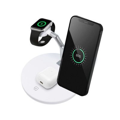 3-i-1 Magsafe Trådlös Laddare iPhone, Apple Watch, Airpods - Vit