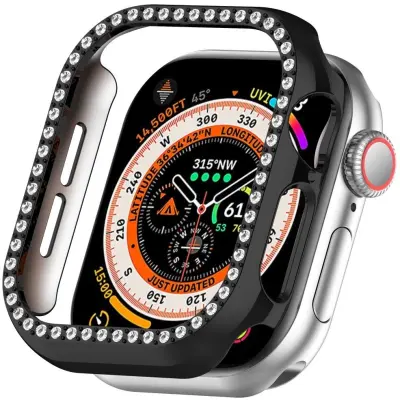 Trolsk Klockskal med Strass (Apple Watch 10/11 46mm) - Svart