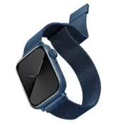 Uniq Apple Watch 4/5/6/7/SE (42/44/45mm) Armband Stainless Steel - Cobalt Blå