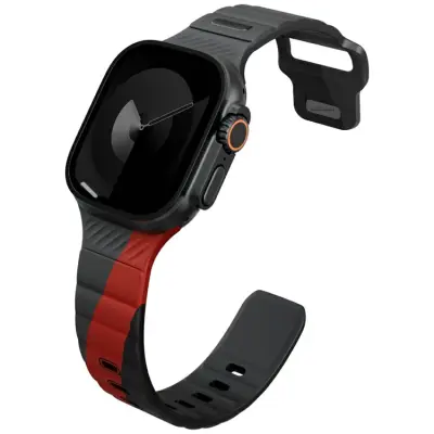 Uniq Apple Watch 49/46/45/44mm Armband Rubber - Charcoal