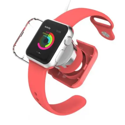 VCOER Skyddande laddningsskal till Apple Watch 38mm / 42mm - Röd