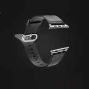 Watchband i äkta läder till Apple Watch 42mm - Svart