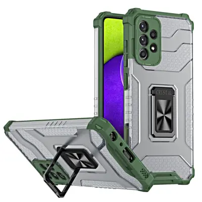 Crystal Ring Kickstand Skal Galaxy A72 4G - Grön