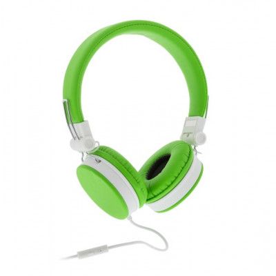 STREETZ headset med iPhone-koppling, svarsknapp, mikrofon - Grön