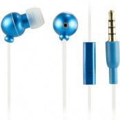 STREETZ in-ear headset med mikrofon och svarsknapp (Blå)