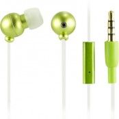 STREETZ in-ear headset med mikrofon och svarsknapp (Grön)