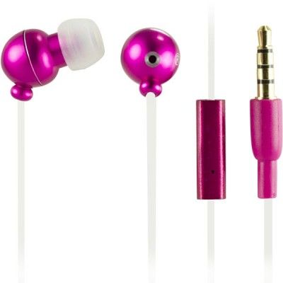 STREETZ in-ear headset med mikrofon och svarsknapp (Rosa)