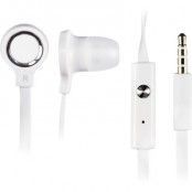 STREETZ in-ear headset med mikrofon och svarsknapp (Vit)