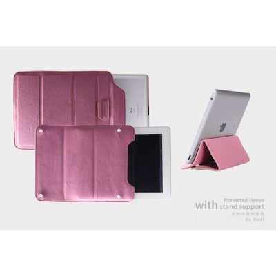 Rock Sleeve med stand support Väska för iPAD 2/3/4 (ROSA)