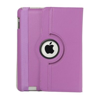 Rotating Stand Fodral till Apple New iPad 2 3 4 (Lila)