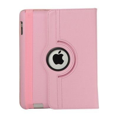 Rotating Stand Fodral till Apple New iPad 2 3 4 (Rosa)