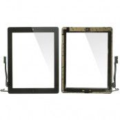 iPad 4 Komplett Glas & Digitizer med delar - Svart