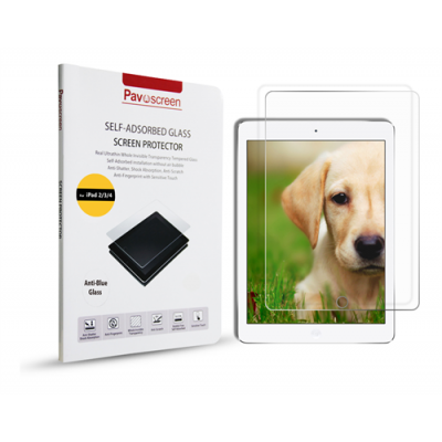Pavoscreen iPad 2/3/4 skärmskydd, anti blue light, härdat glas,