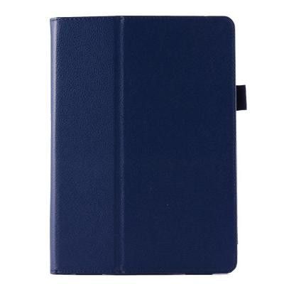 Litchi läderfodral till iPad Air 2 - Mörkblå