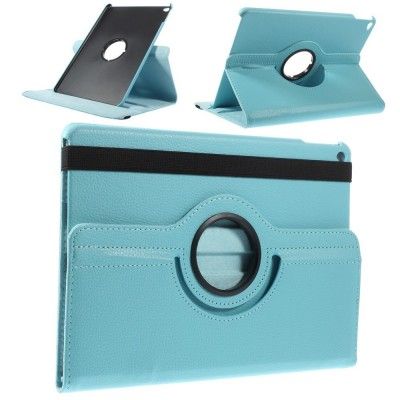 Litchi Rotating Fodral till Apple iPad Air 2 - Ljusblå