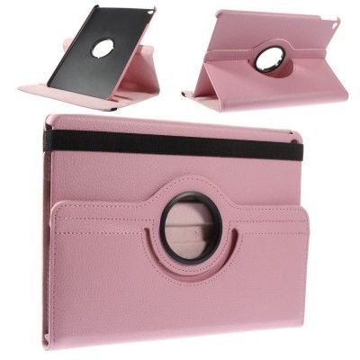 Litchi Rotating Fodral till Apple iPad Air 2 - Rosa