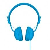Hörlurar med mikrofon och svarsknapp - Blå